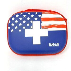 Johnson & Johnson American Flag Pattern First Aid Kit Zippered Shell Emergency